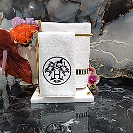 gold ve pip studio Nakış Detaylı Mutfak Havlusu Ve Banyo Havlusu